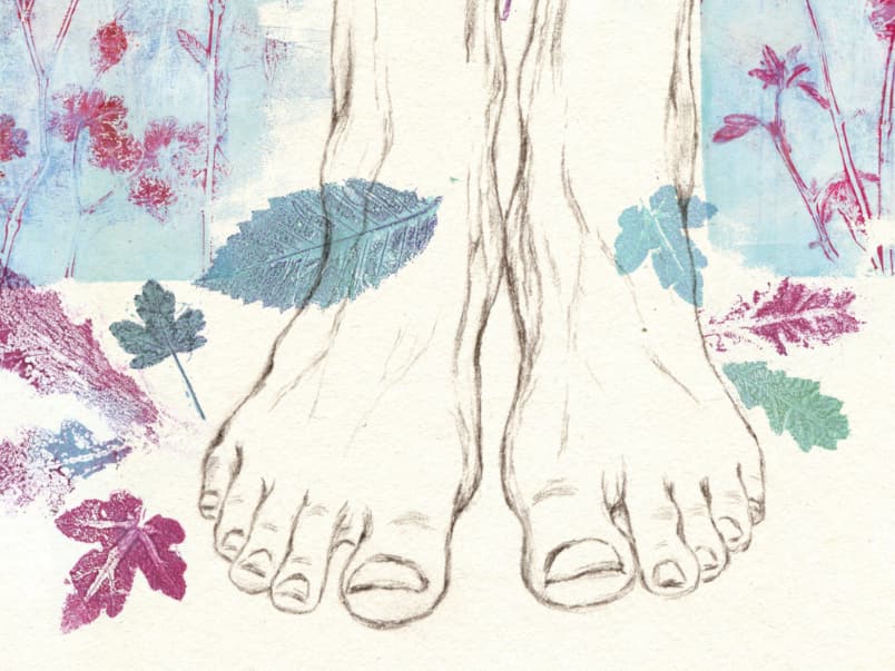 Effetti collaterali - Alberi in cammino - disegno di due piedi che sembrano il tronco di un albero